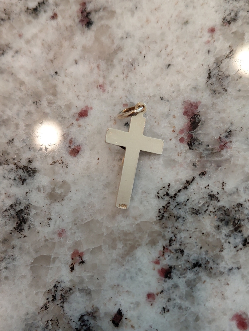 Gold Cross Pendant Charm for Women - Classic Religious Necklace Accent - Picture 5 of 5
